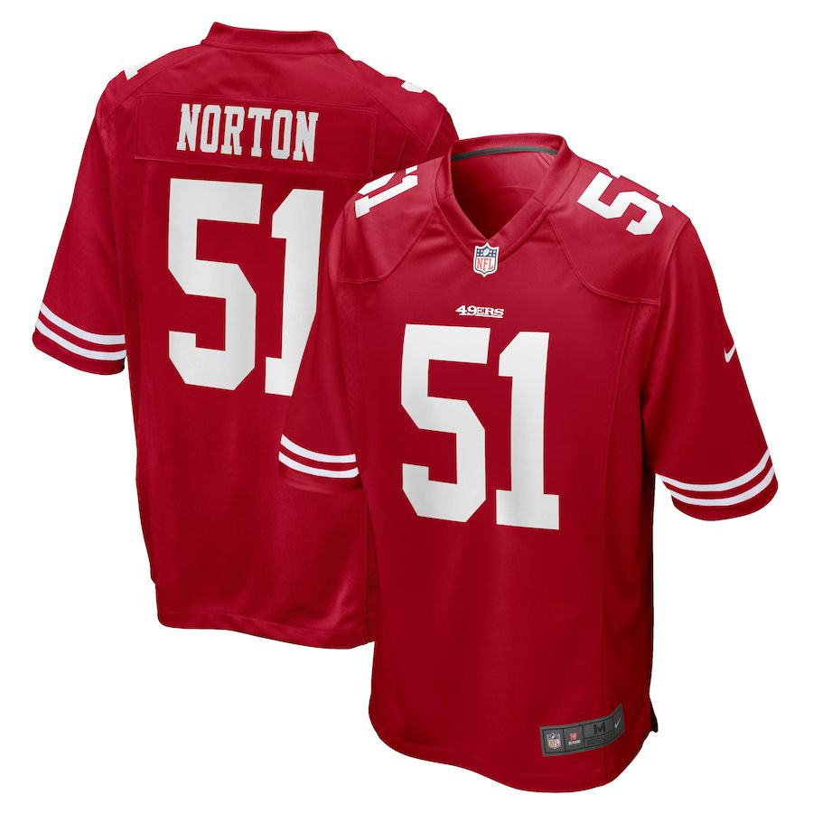 Men San Francisco 49ers #51 Ken Norton Jr Nike Scarlet Retired Player NFL Jersey